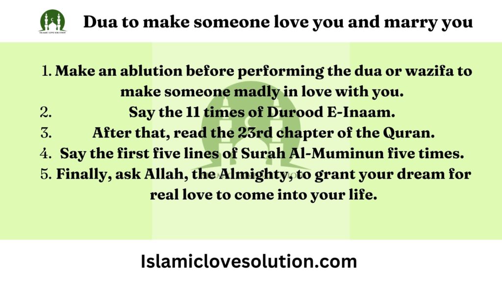 Dua to make someone love you and marry you